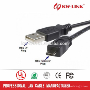 ShenZhen preço de fábrica alta qualidade micro 5 pinos cabo USB2.0
